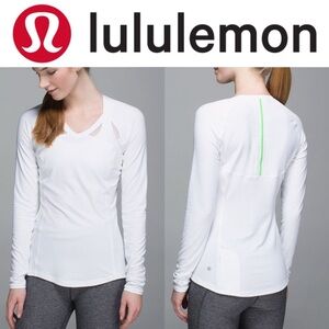 Lululemon Pace Pusher Long Sleeve
Heathered White / White

#134